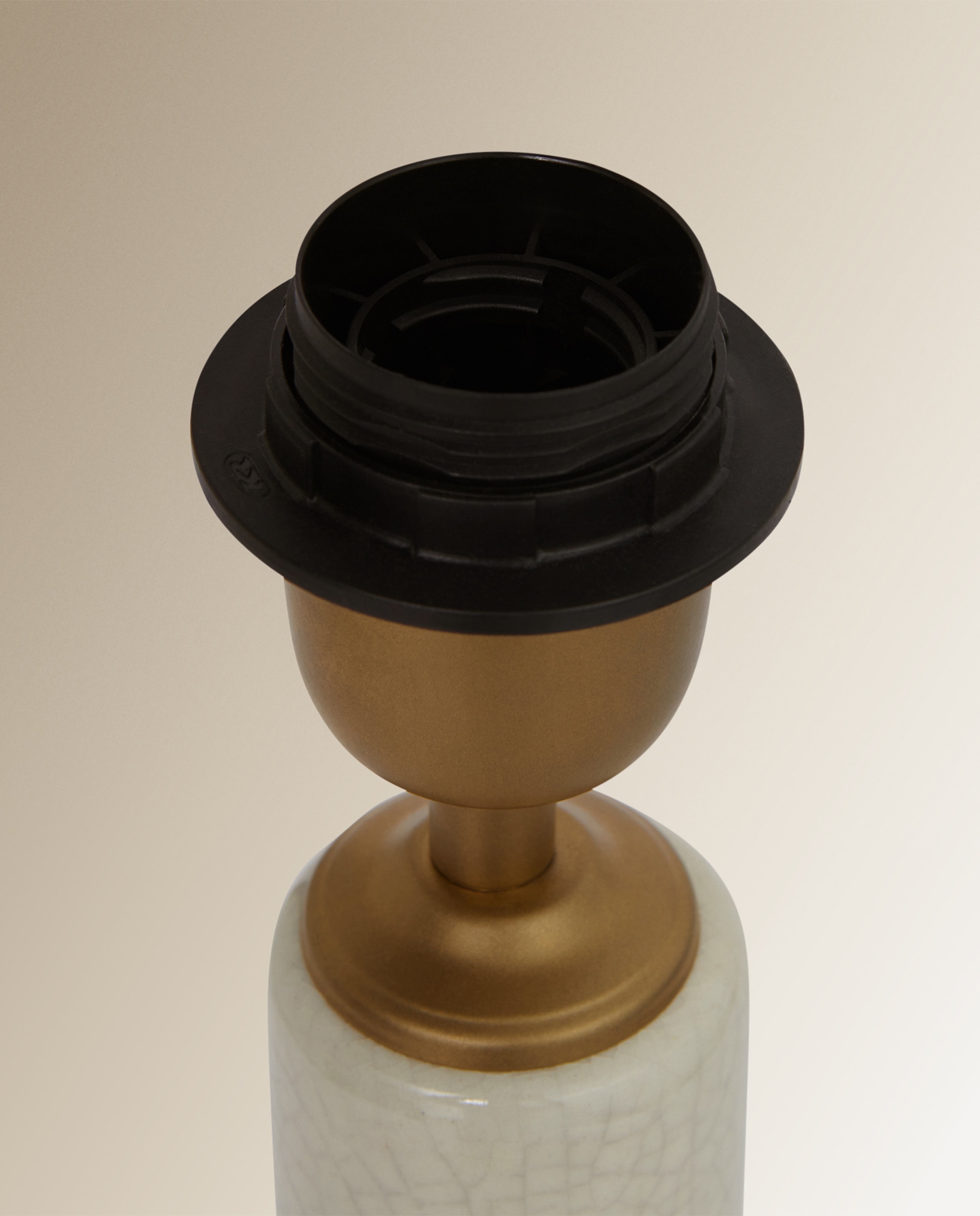 Base para Candeeiro de Mesa Bell - Branco Cru-2