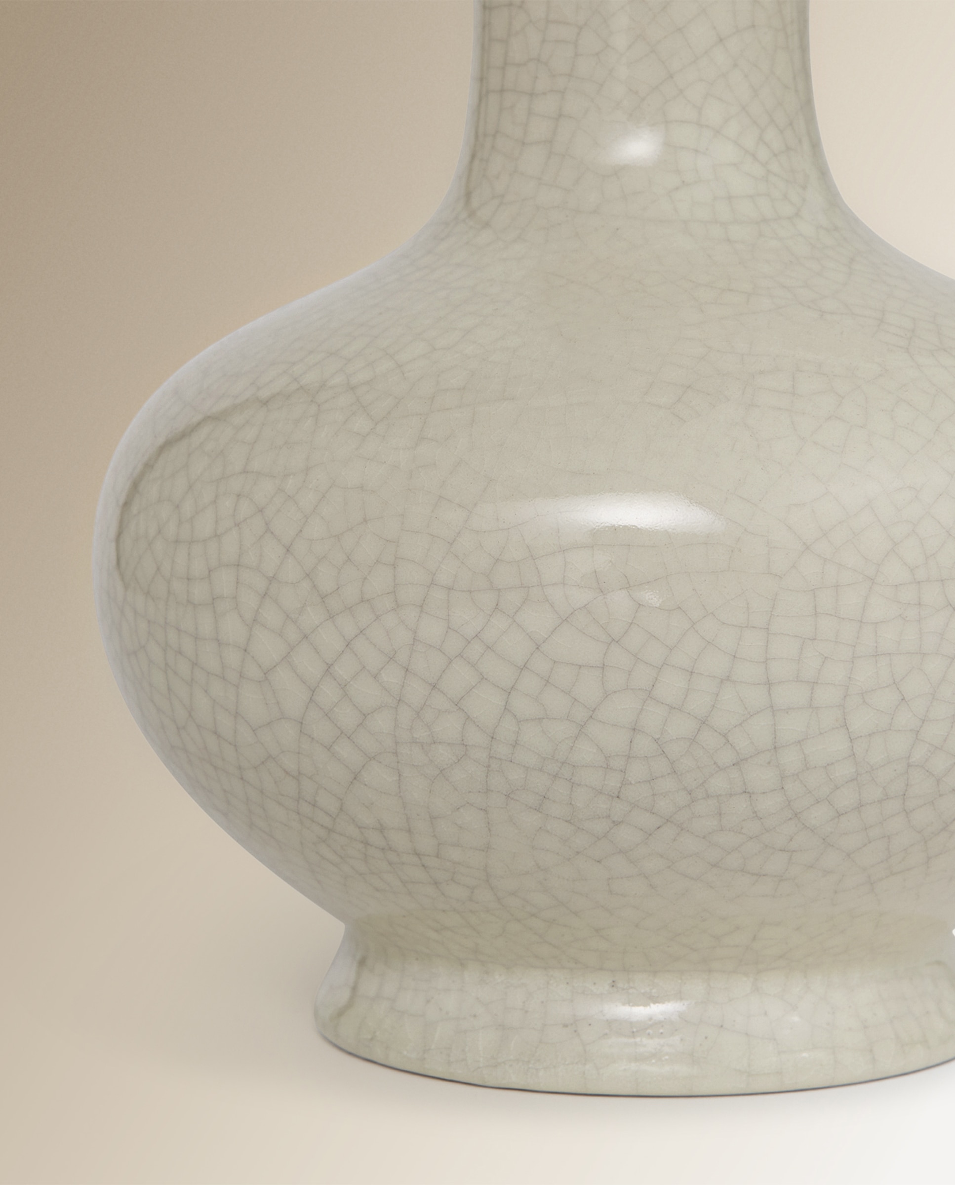 Base para Candeeiro de Mesa Bell - Branco Cru-3