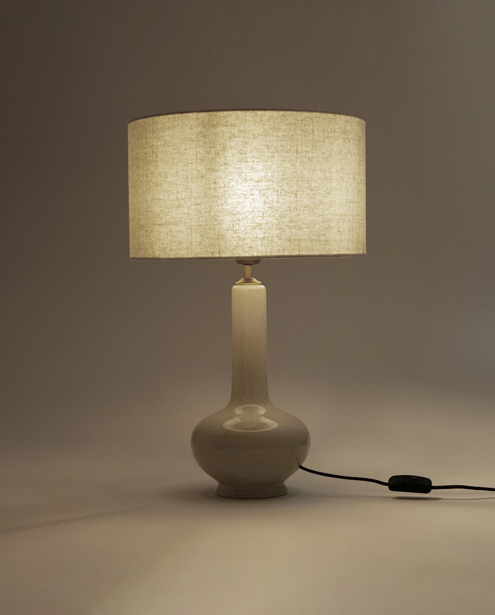 Base para Candeeiro de Mesa Bell - Branco Cru-5