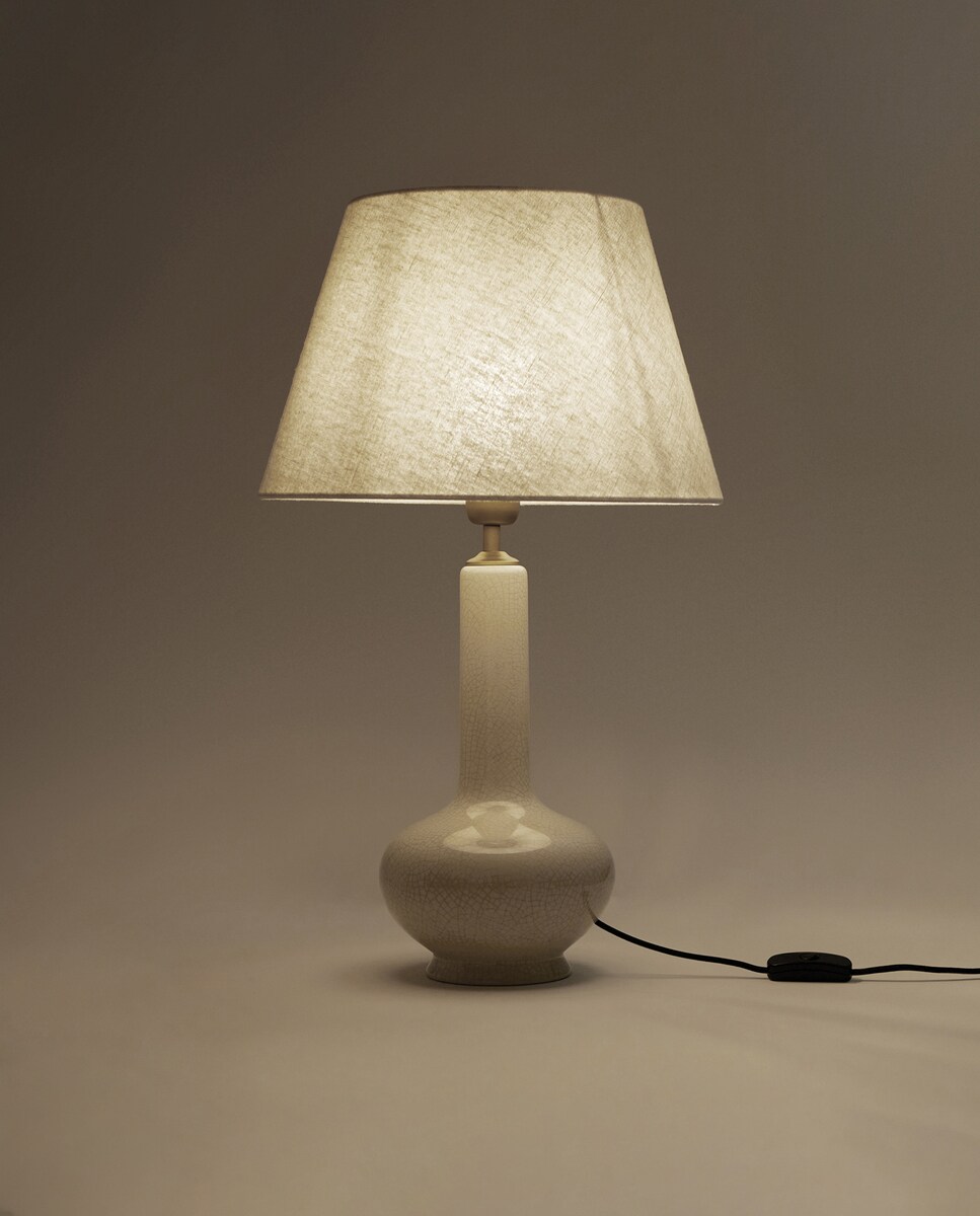 Base para Candeeiro de Mesa Bell - Branco Cru-7