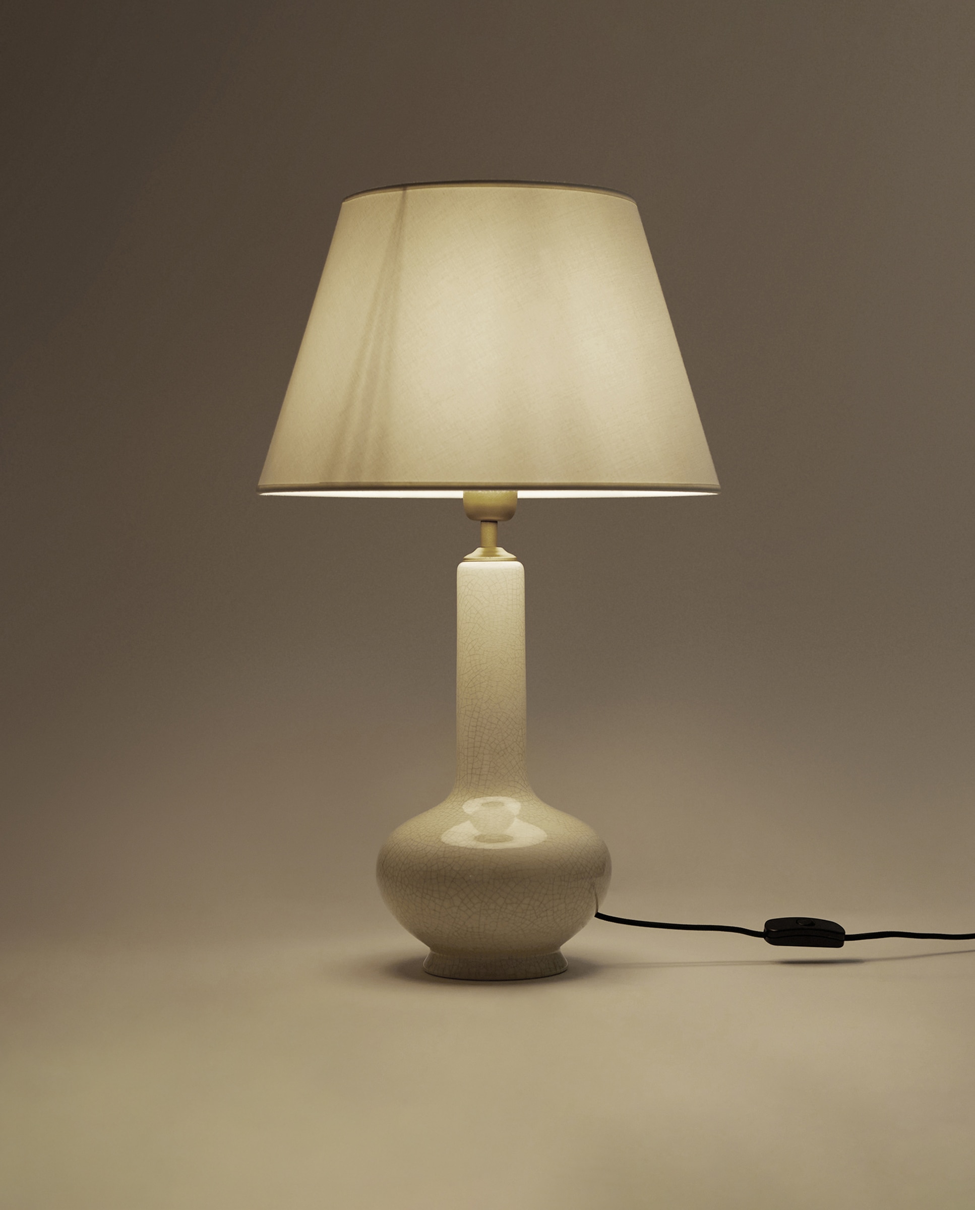 Base para Candeeiro de Mesa Bell - Branco Cru-11