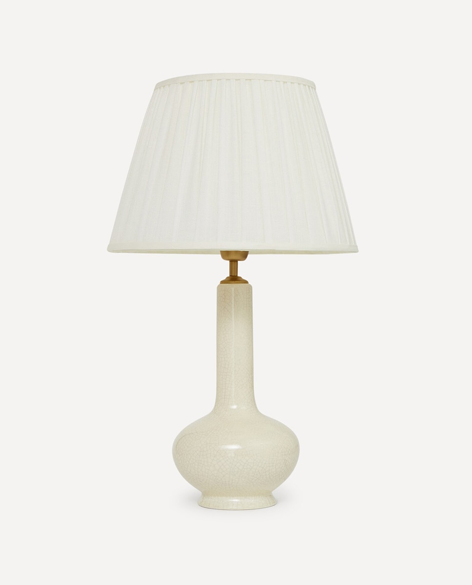 Candeeiro de Mesa Bell + Abajur Plissado Toulousse - Branco 1