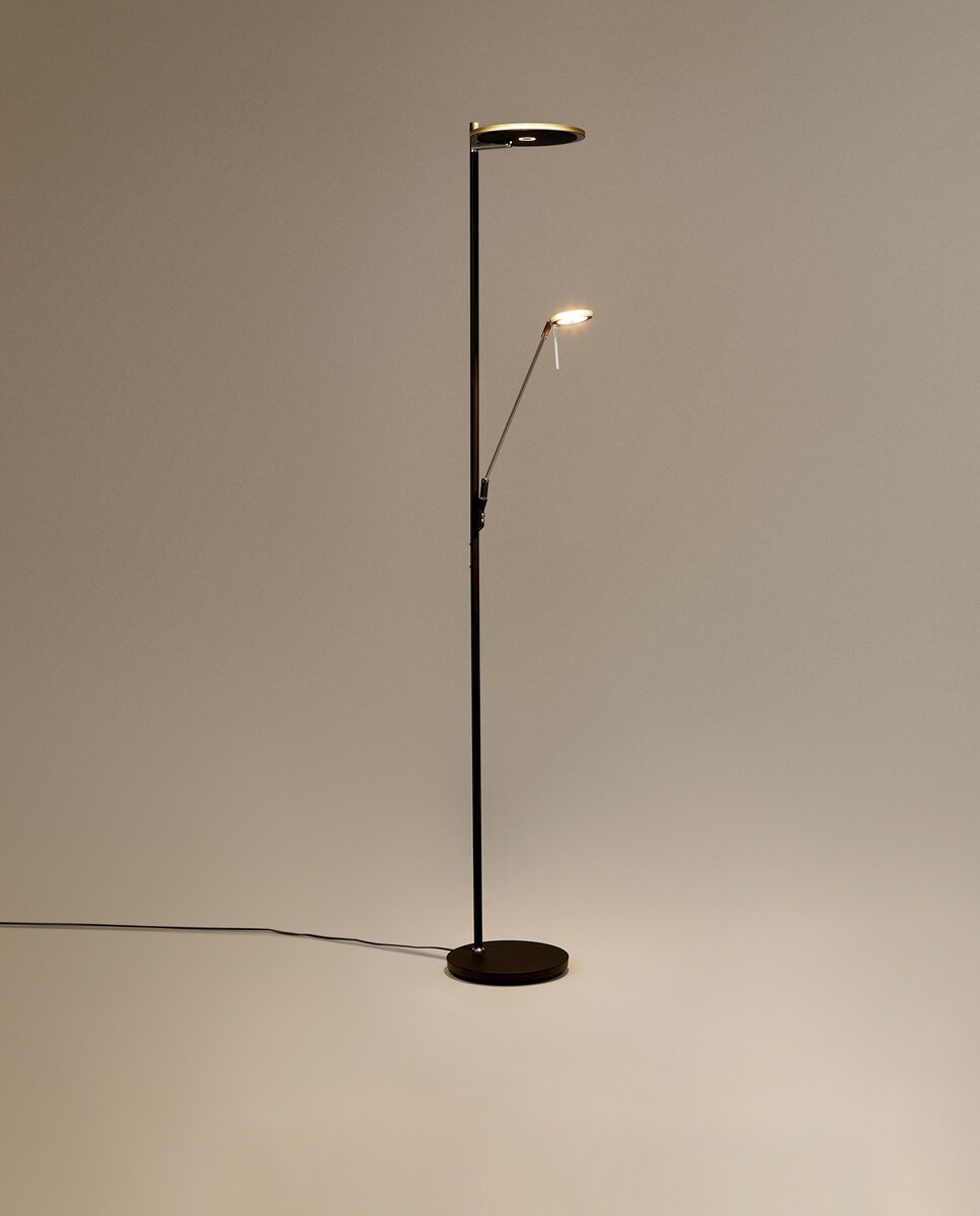 Candeeiro de Pé LED com Leitor Renzo Preto-3