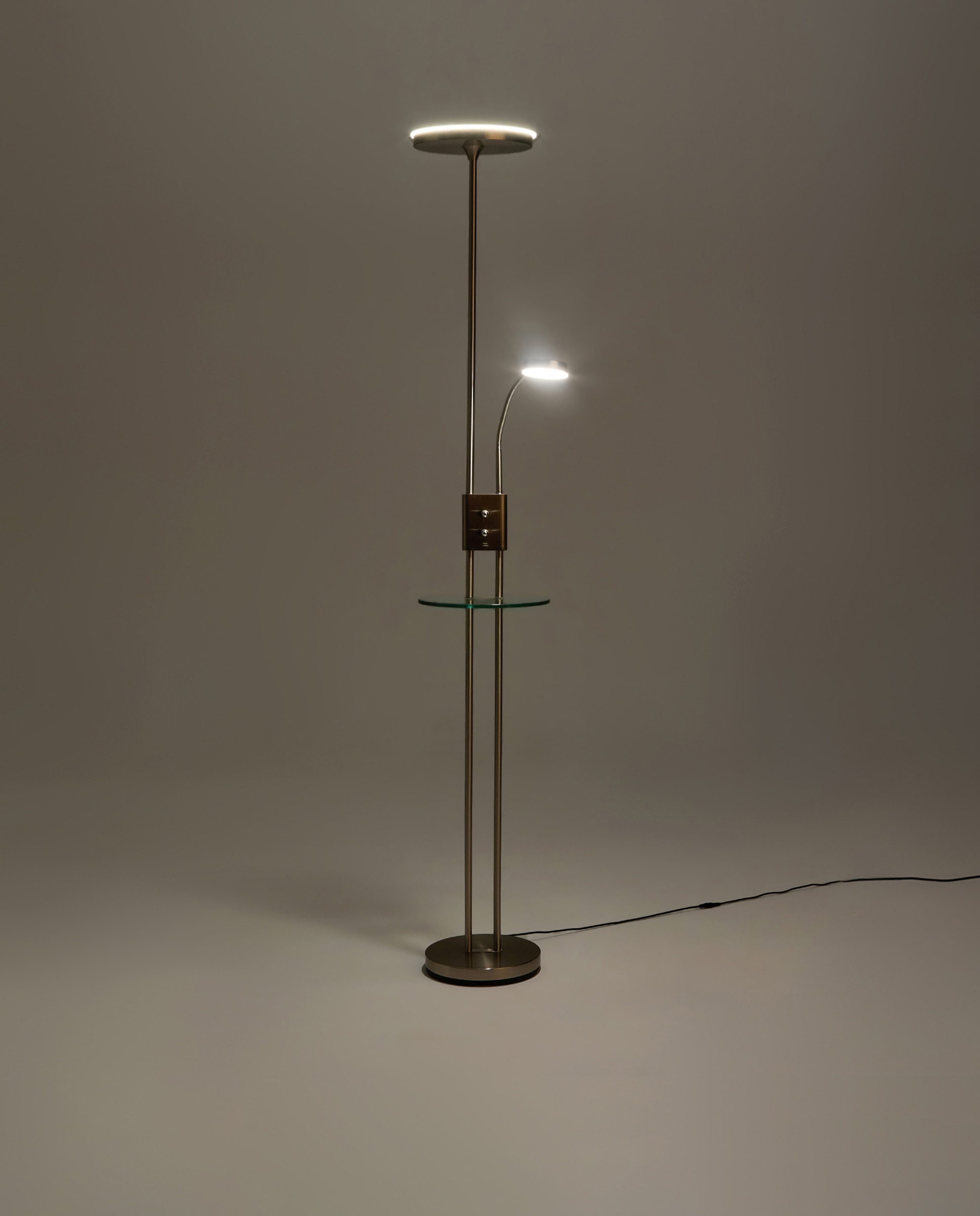 Candeeiro de Pé com LED Integrado Galena Cromado-2