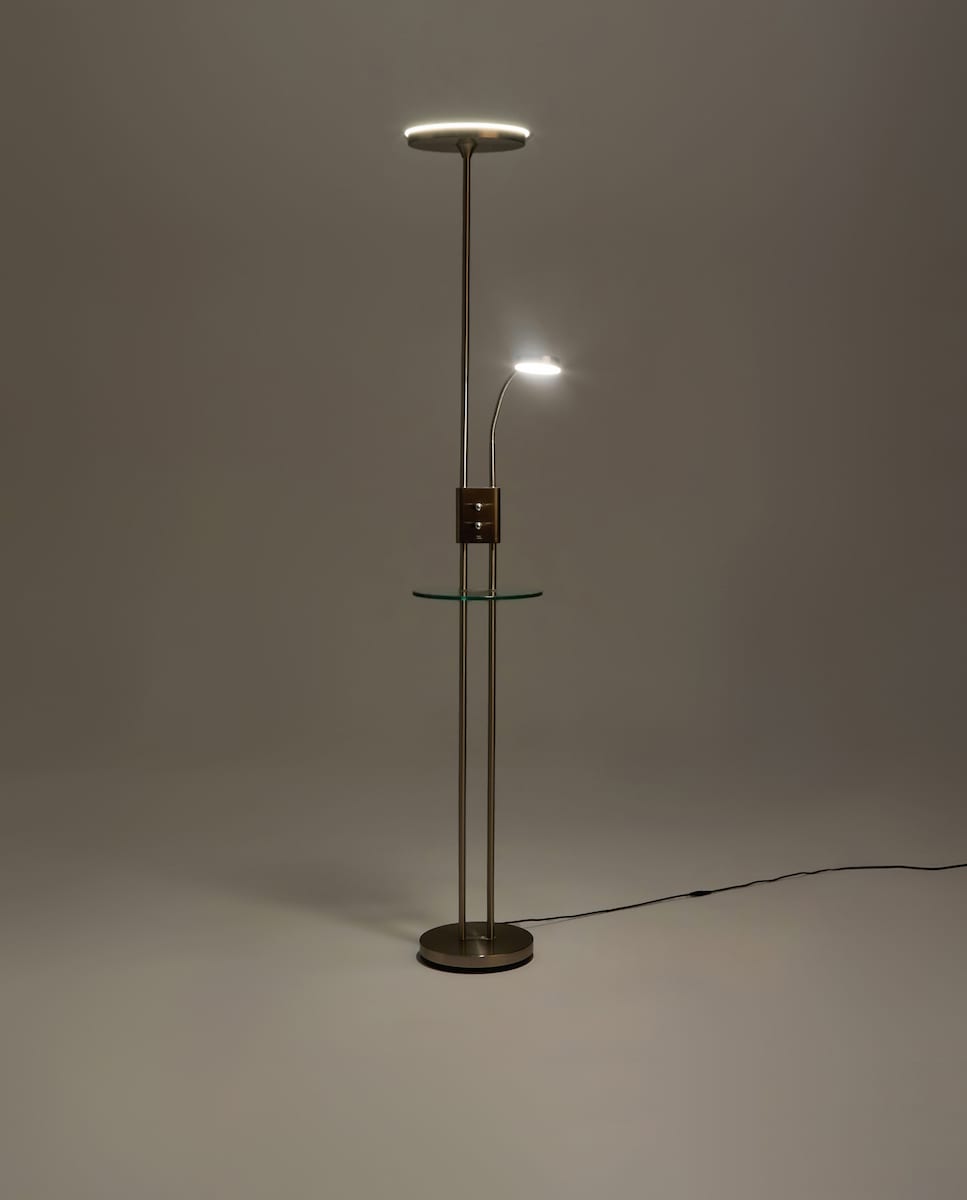 Candeeiro de Pé com LED Integrado Galena Cromado-2