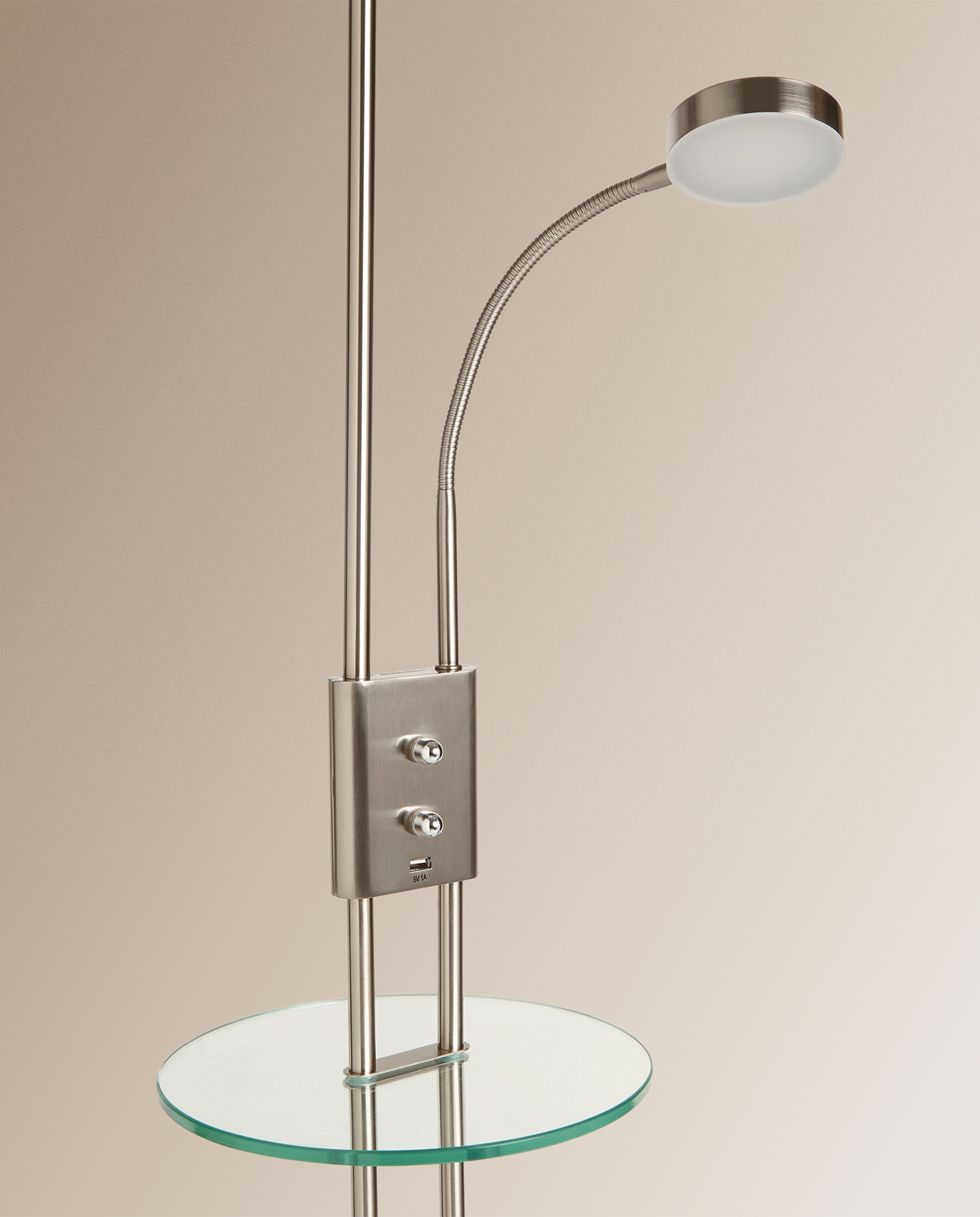 Candeeiro de Pé com LED Integrado Galena Cromado-4