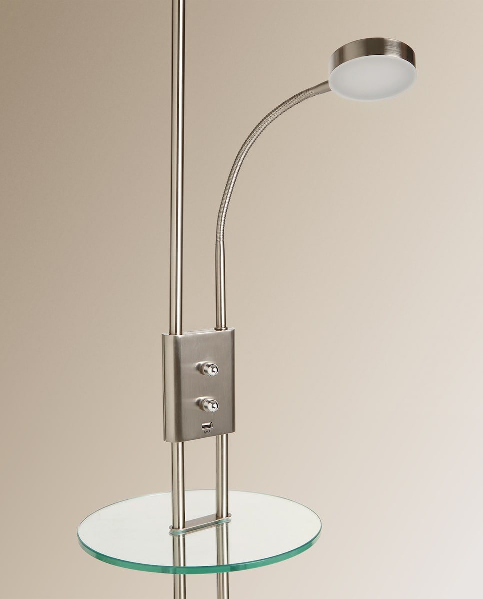 Candeeiro de Pé com LED Integrado Galena Cromado-4