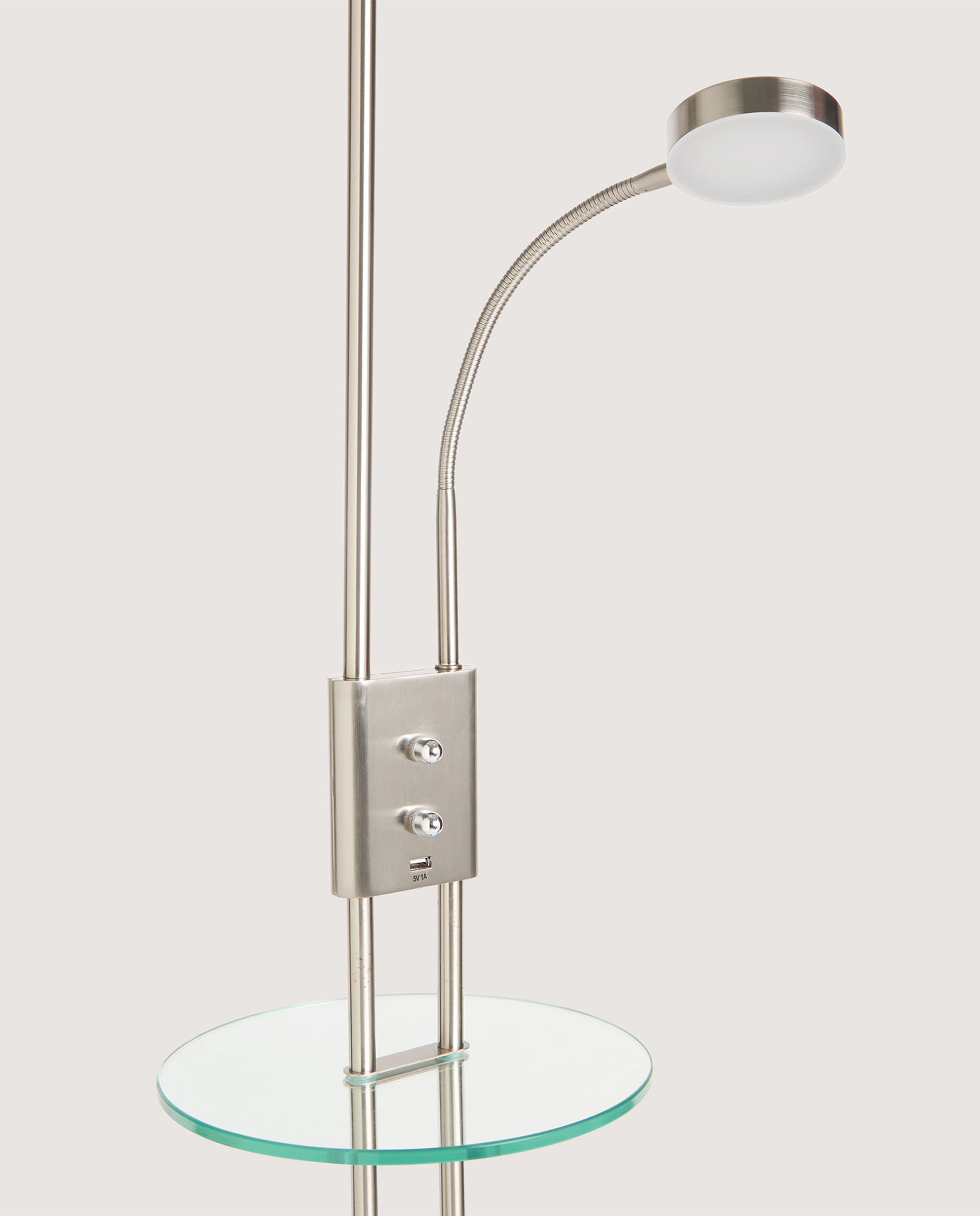 Candeeiro de Pé com LED Integrado Galena Cromado-5