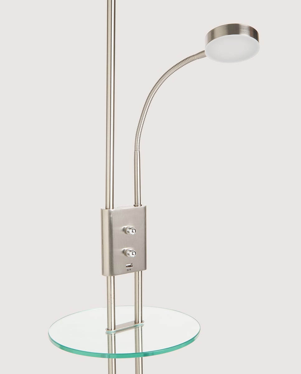 Candeeiro de Pé com LED Integrado Galena Cromado-5