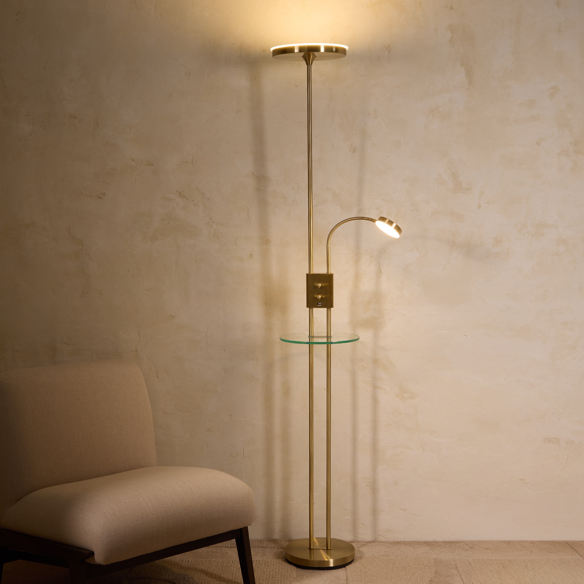 Imagem 0 de Candeeiro de Pé com LED Integrado Galena