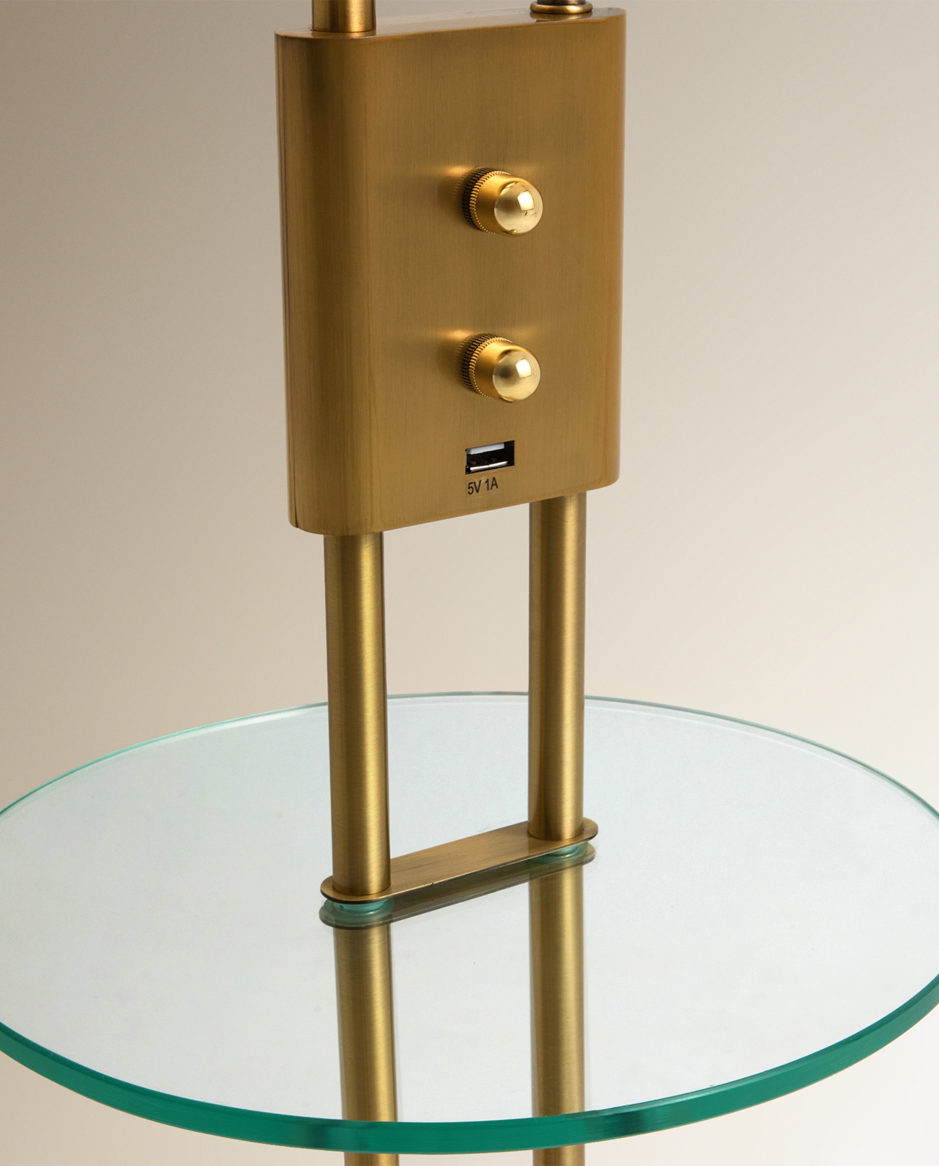 Candeeiro de Pé com LED Integrado Galena Ouro-4