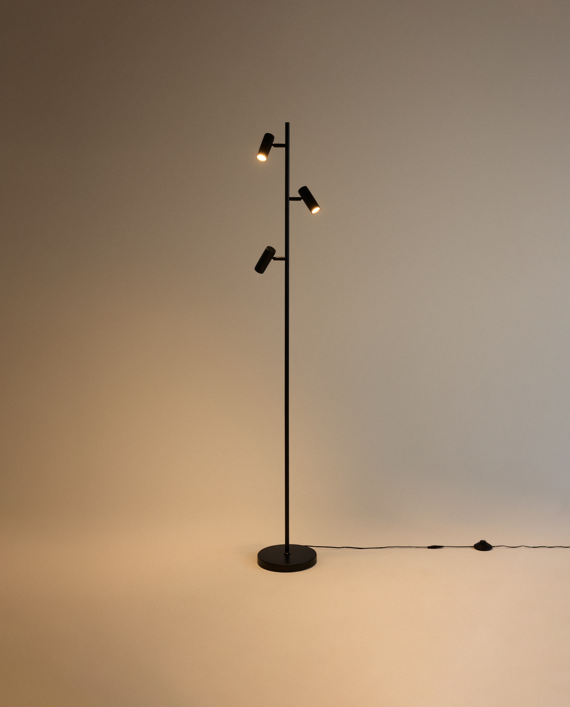 Lámpara de pie con LED integrado Malmo 3L - Negro Negro-3