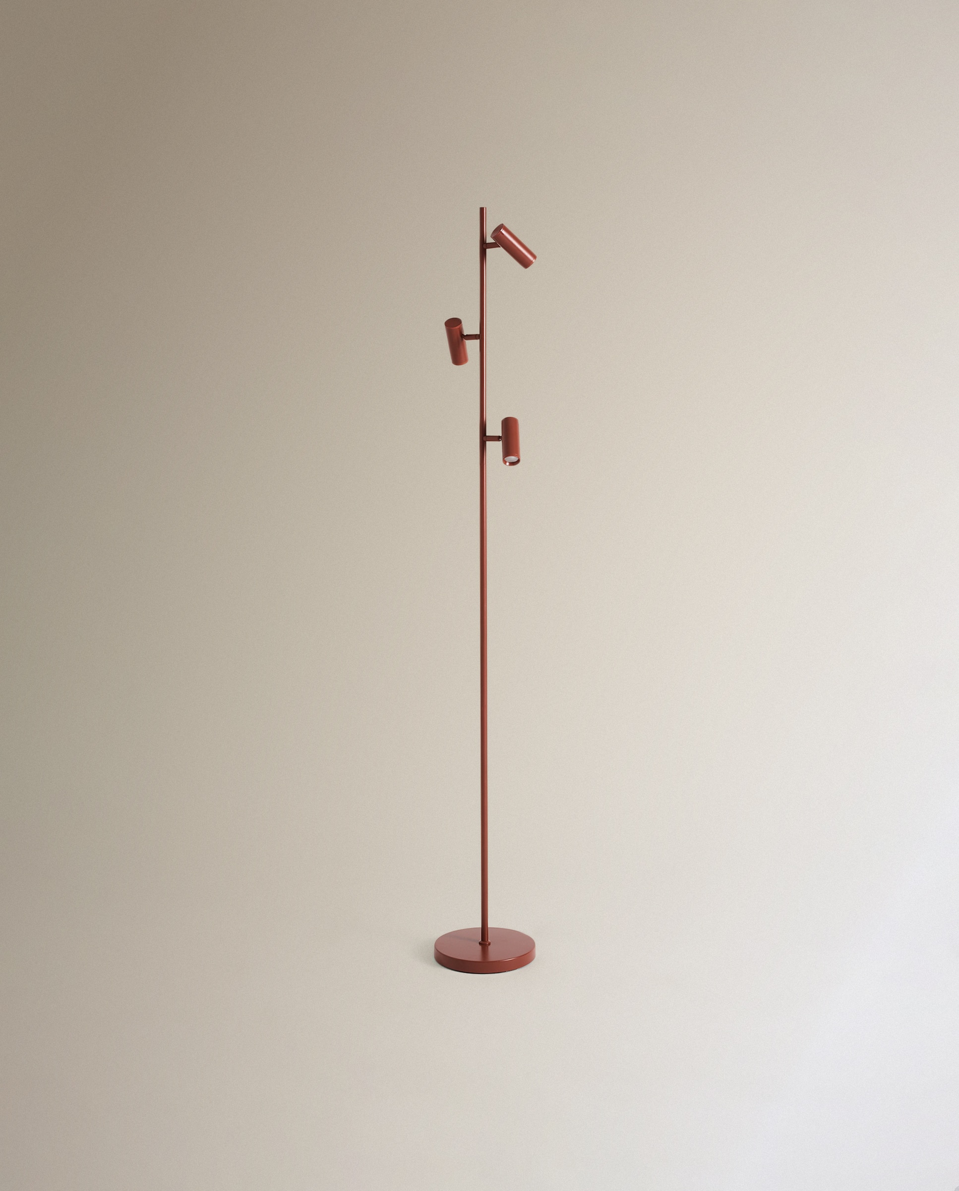 Candeeiro de Pé com LED Integrado Malmo 3L Vermelho-2