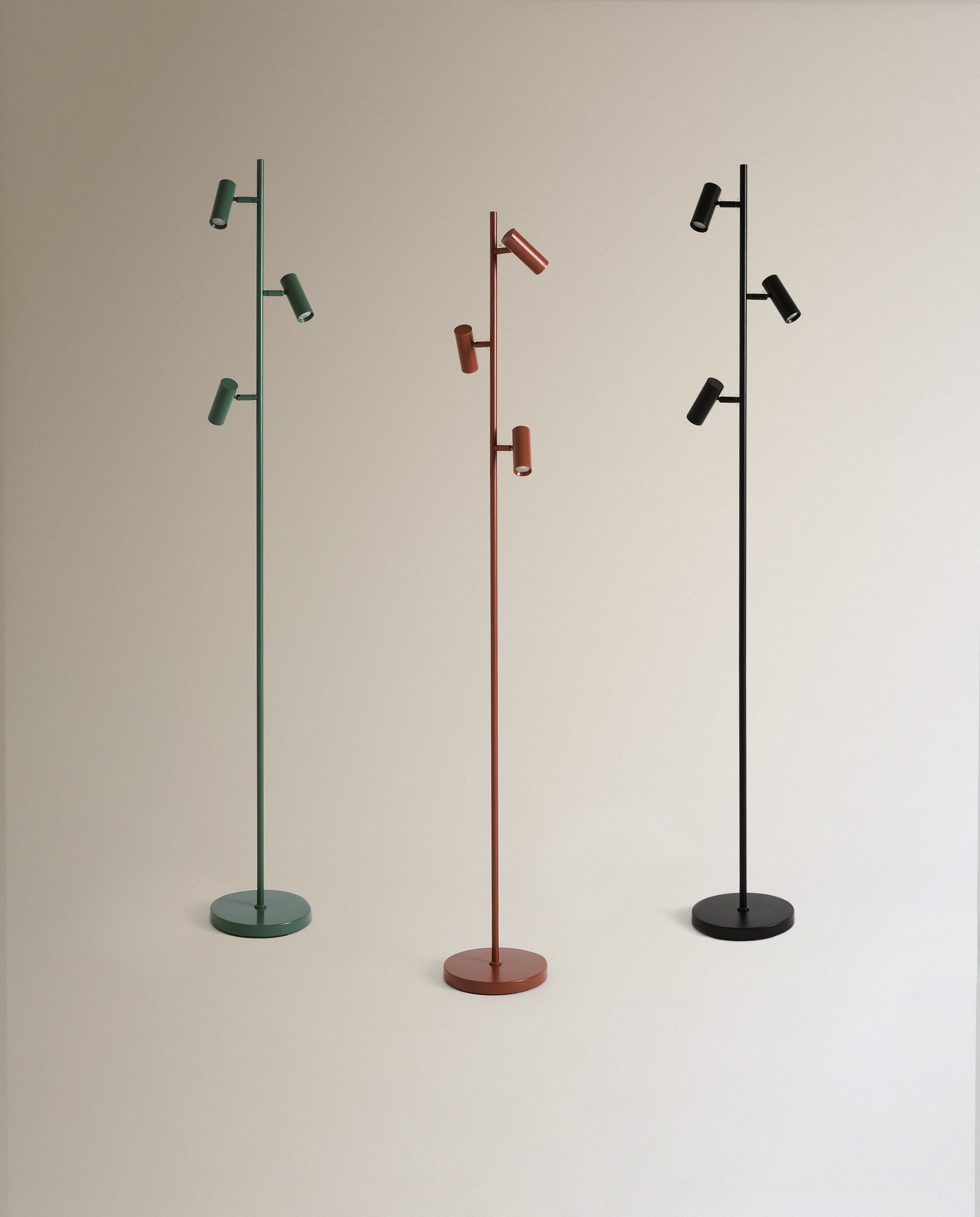 Candeeiro de Pé com LED Integrado Malmo 3L Vermelho-6