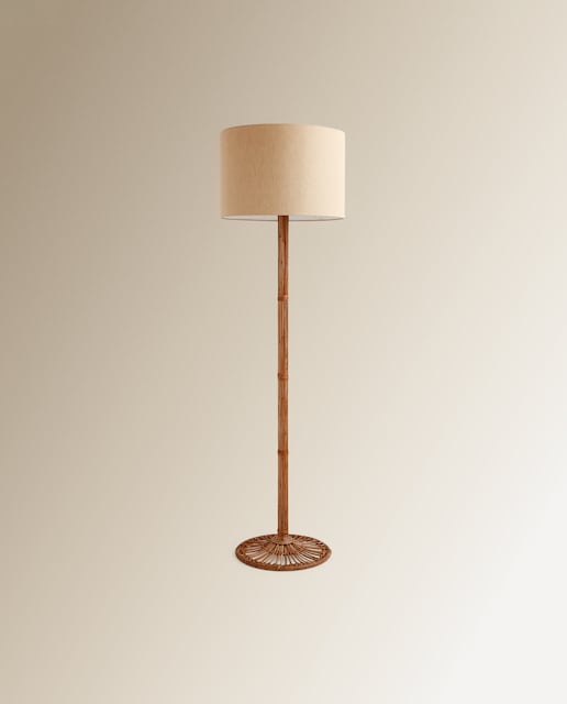 Imagem 0 de Candeeiro de pé de rotim Mango