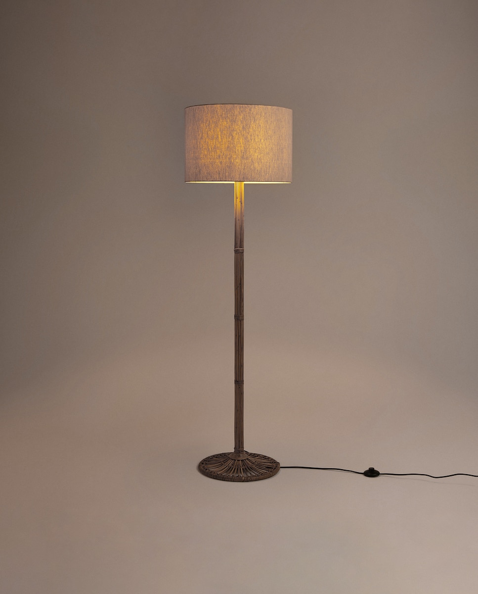 Candeeiro de pé de rotim Mango Natural-2