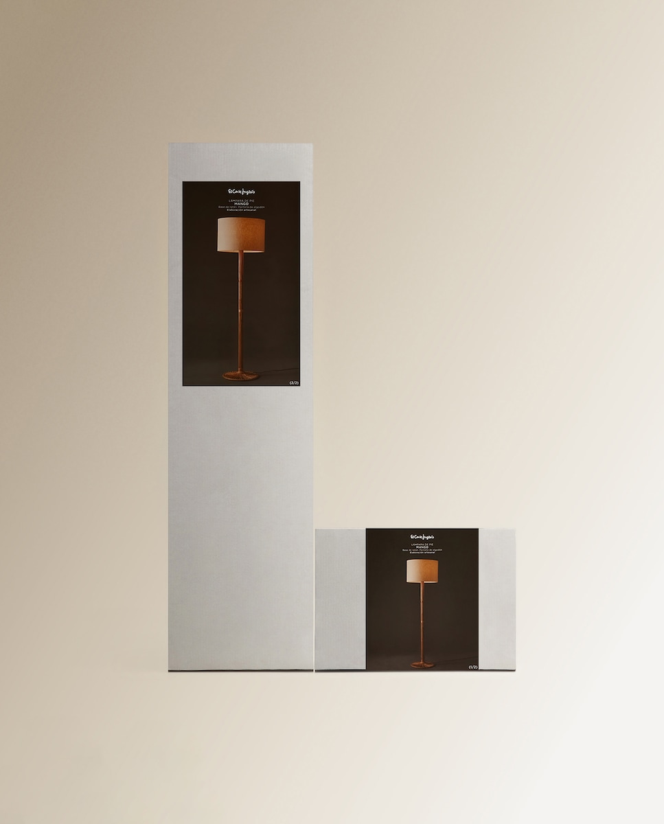 Candeeiro de pé de rotim Mango Natural-5