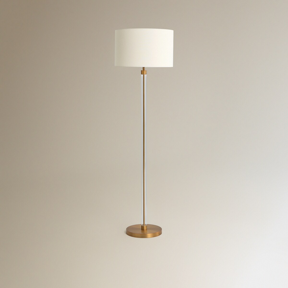 Lámpara de pie con tubo de cristal Nao El Corte Inglés Oro-2