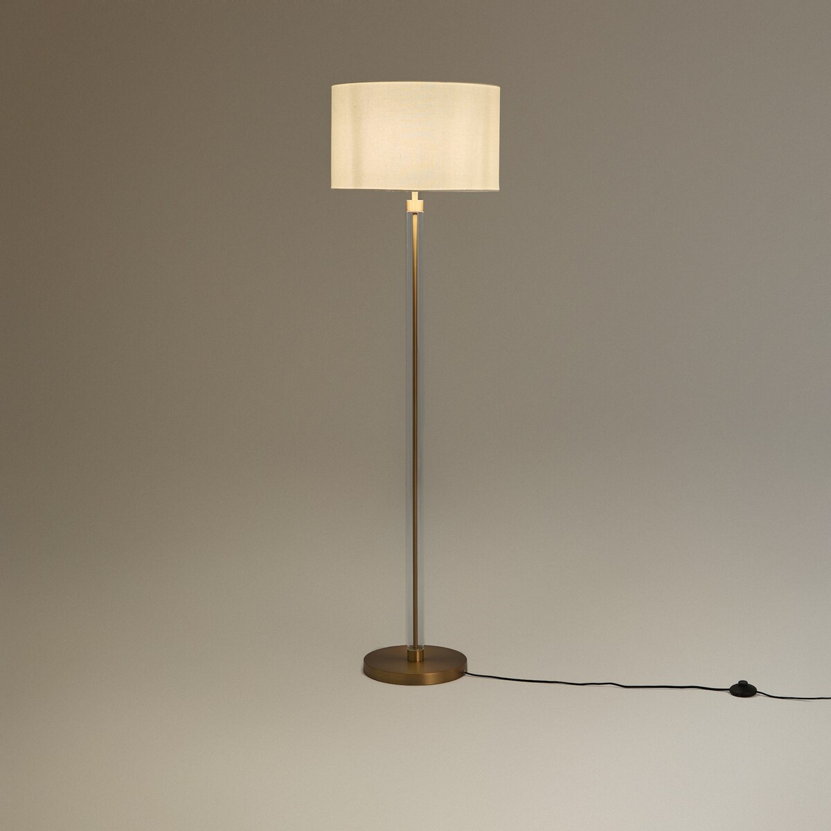 Lámpara de pie con tubo de cristal Nao El Corte Inglés Oro-3