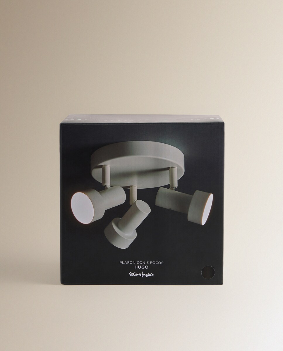 Foco com 3 Luzes LED Integradas Hugo Preto-4