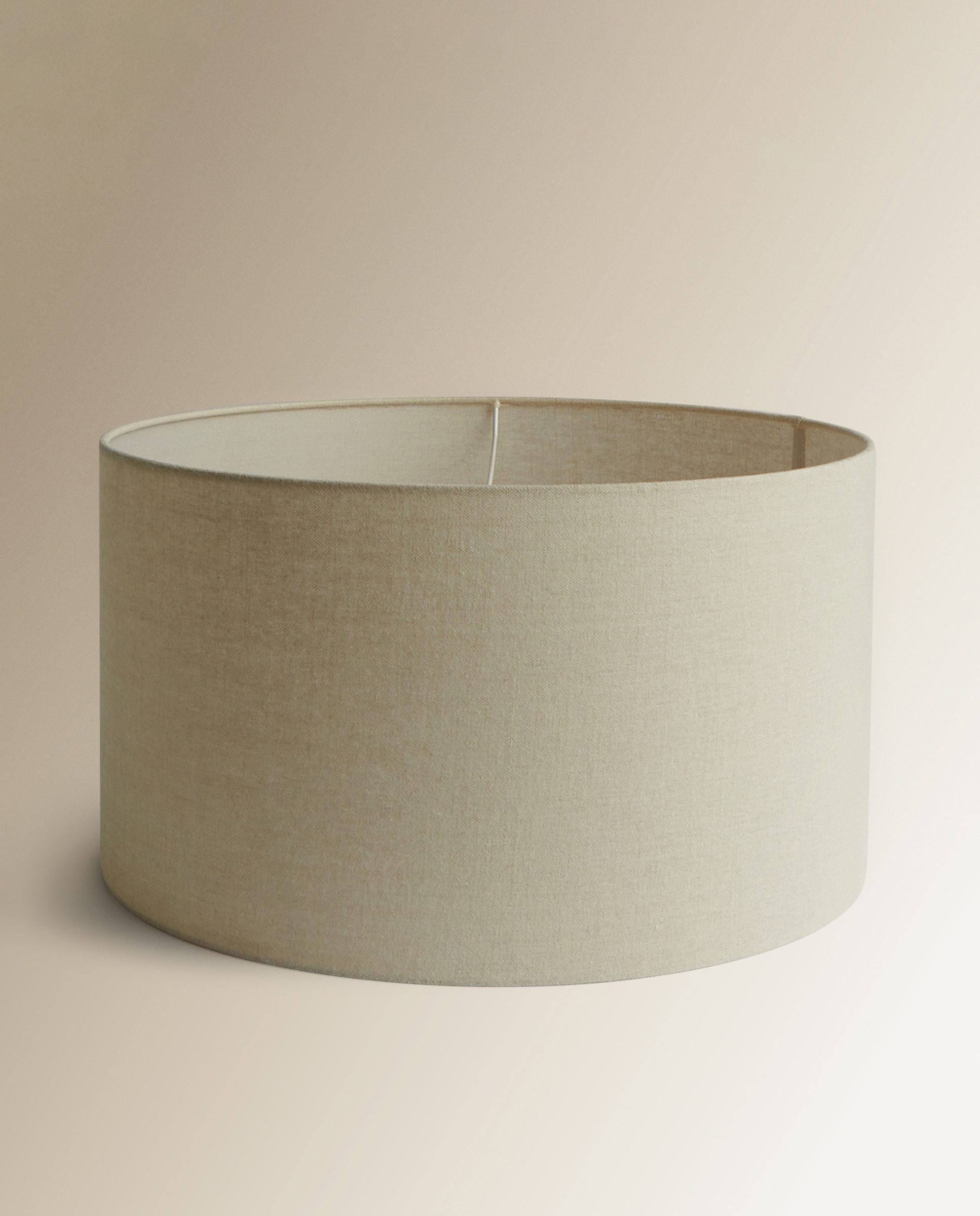 Imagem 0 de Abajur cilíndrico branco em cru de linho 100% Nimes