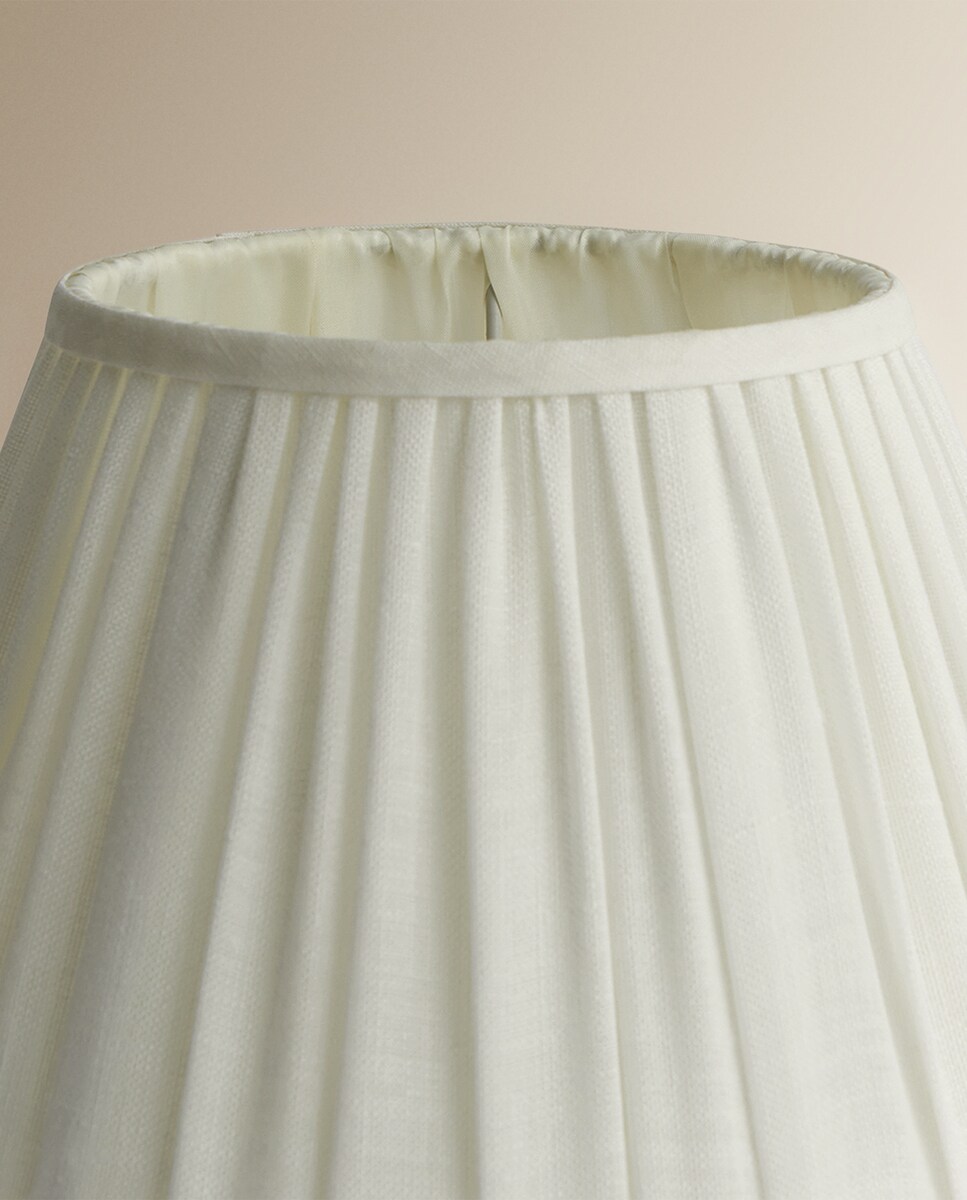 Abajur tronco plissado Toulousse Branco-marfim-2