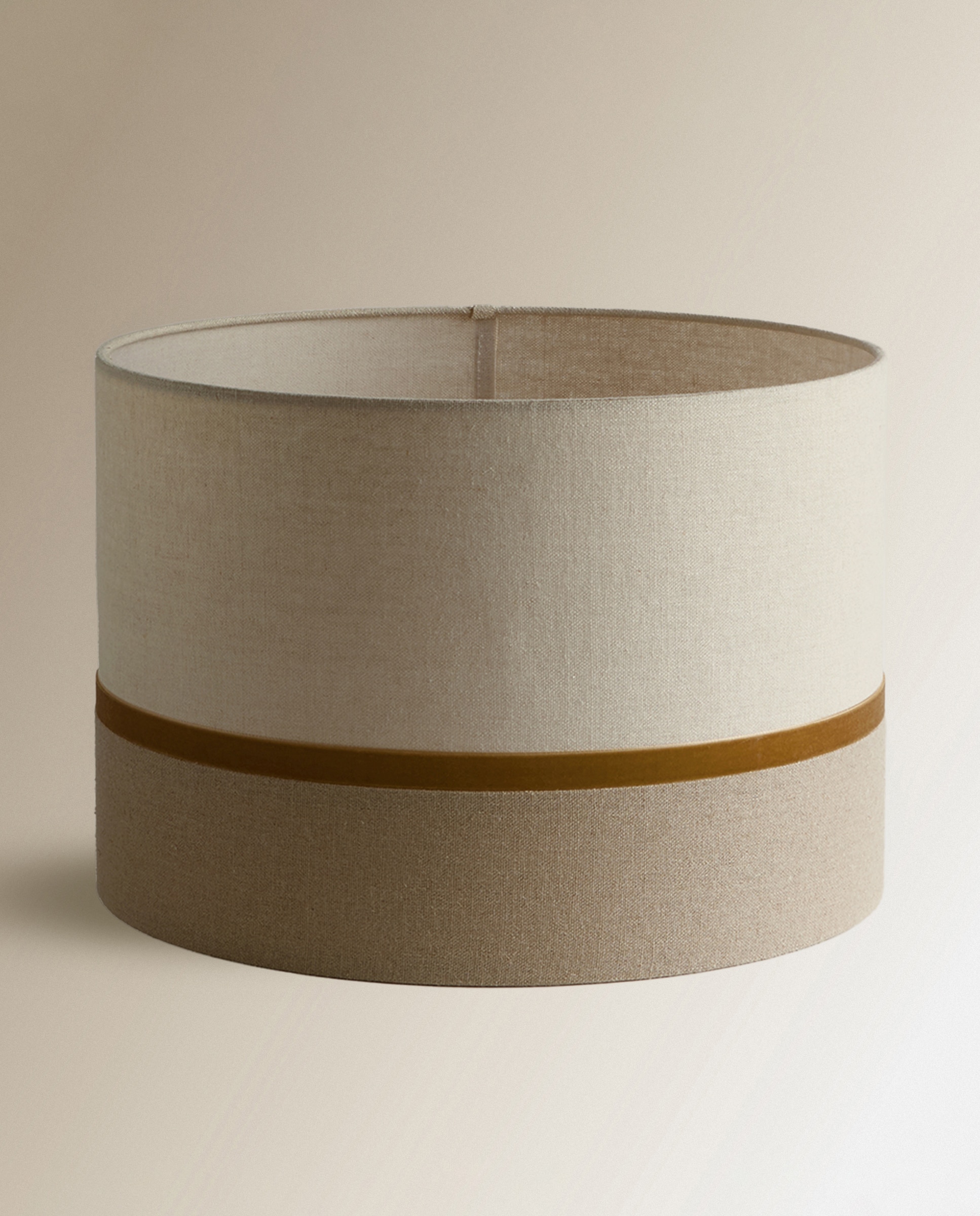 Imagem 0 de Abajur Cilíndrico de Linho 100% Brunei - Dourado