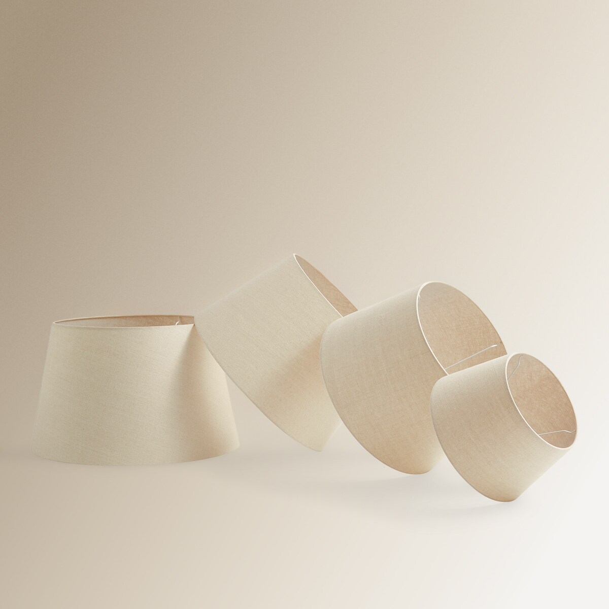 Abajur Tronco Americano de Linho 100% Nimes - Branco Cru Branco-5