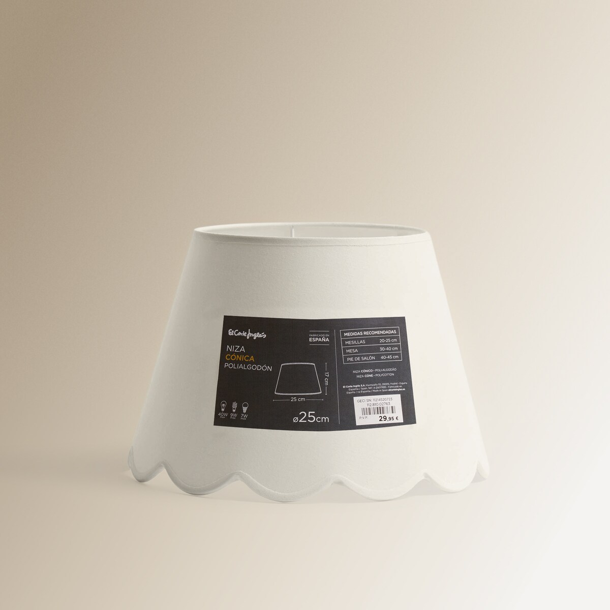 Pantalla tronco flor Niza El Corte Inglés Blanco-4