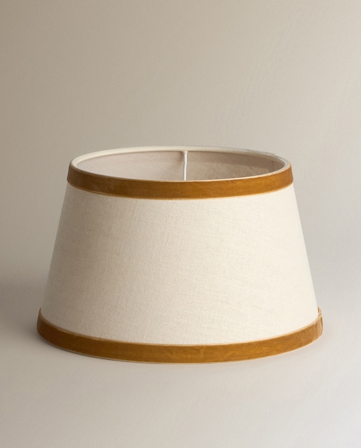 Imagem 0 de Abajur Tronco 100% Linho Brunei - Dourado