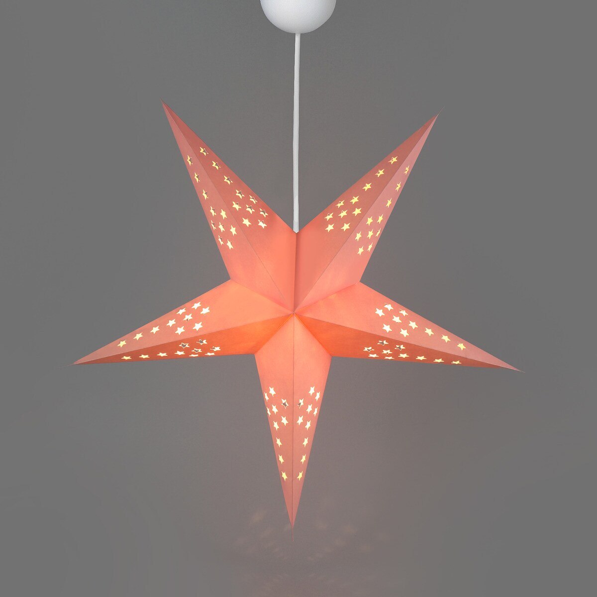 Candeeiro infantil de papel com estampado floral Star Mini Home - El Corte Inglés Rosa-2