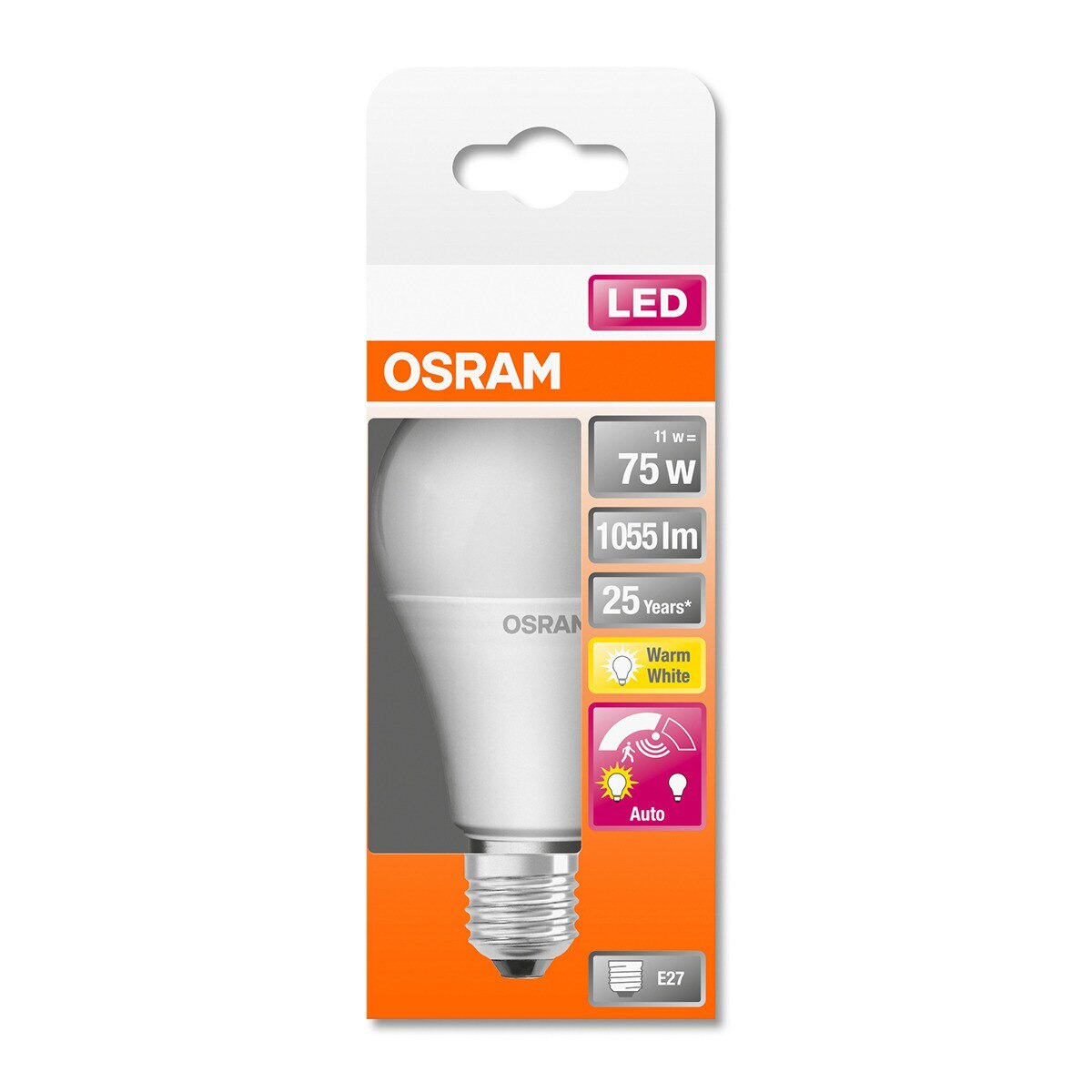 Lâmpada LED com sensor de movimento integrado Branco-3