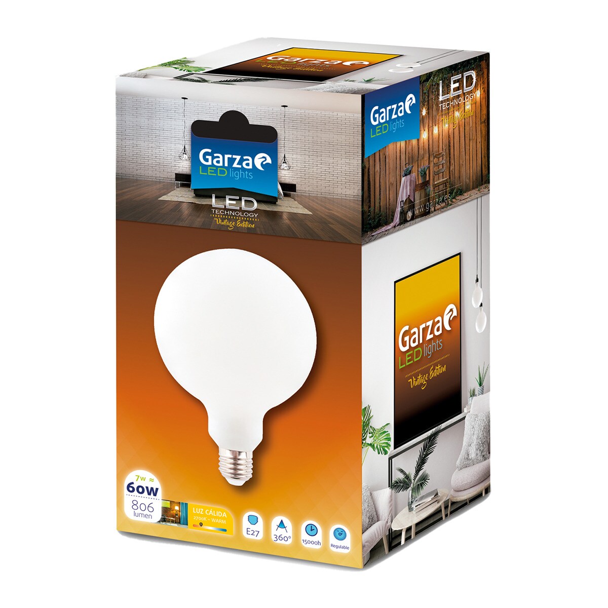 Lâmpada LED regulável Deco E27 7W Branco-2