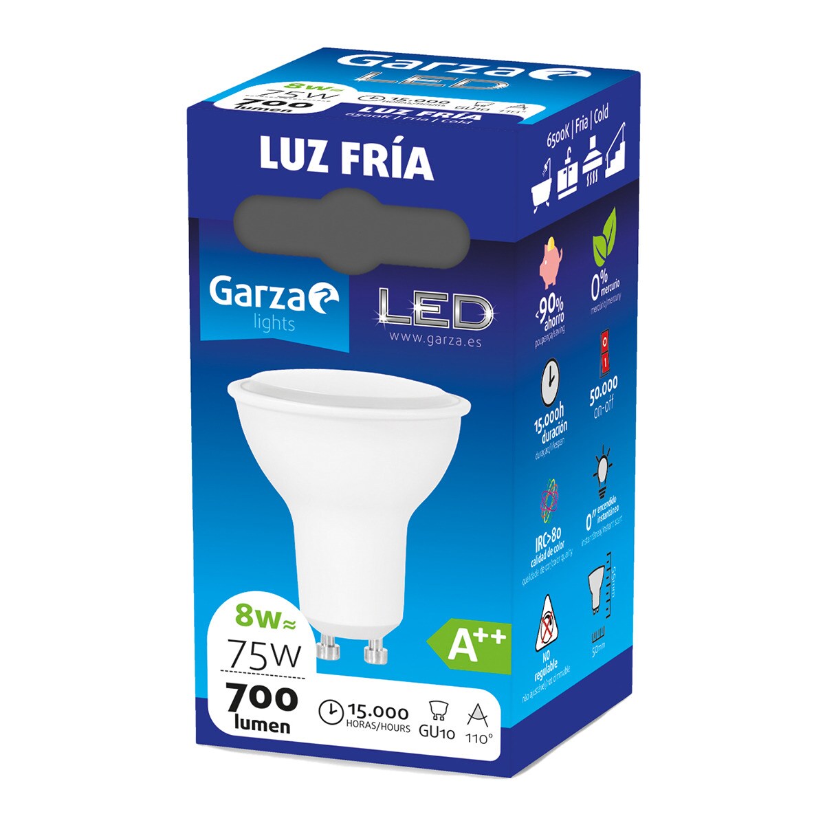 Lâmpada LED GU-10 8W Branco-2