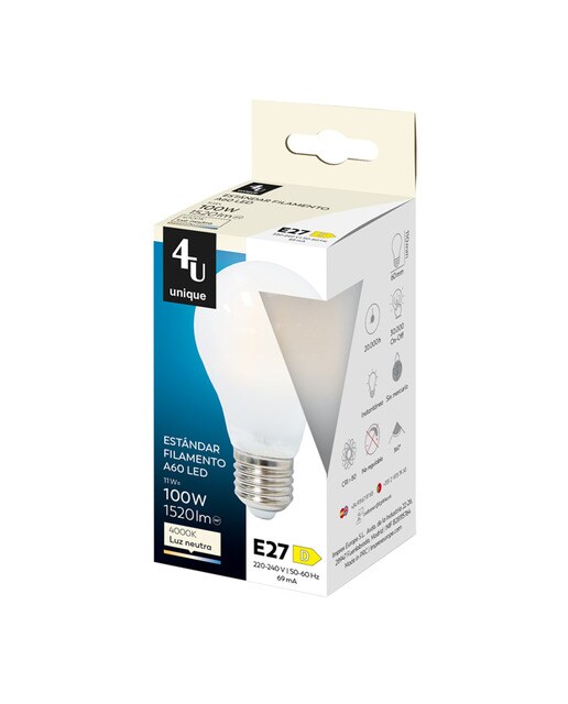 Lâmpada LED Filamentos Opal Standard E27 11 W 1520 lm 4000 K 450209A 2