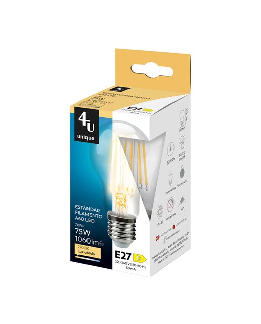 Lâmpada LED Filamentos Standard E27 7,8 W 1060 lm 2700 K 450205A 2