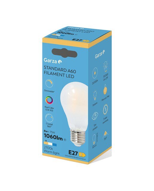 Lâmpada LED Dimable Filamentos Opal Standard E27 461116A - 8 W -1060 lm - 2700 K 3