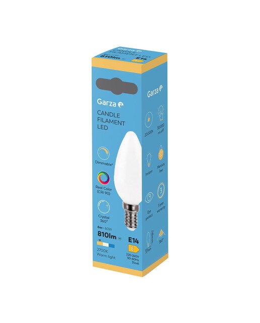 Lâmpada LED Vela Dimable Filamentos E14 4461121A - 3,6 W - 810 lm - 2700 K 3