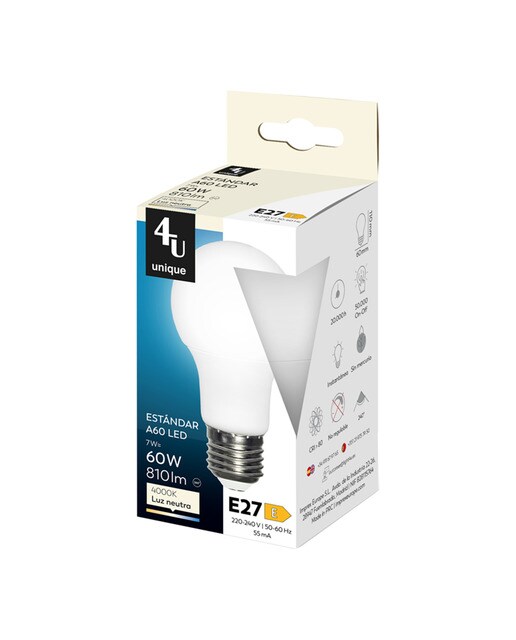 Lâmpada LED SMD Standard E27 7 W 810 lm 4000 K 450201A 2