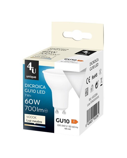 Lâmpada LED GU10 Neutra 7 W 700 lm 4000 K 450228A 2
