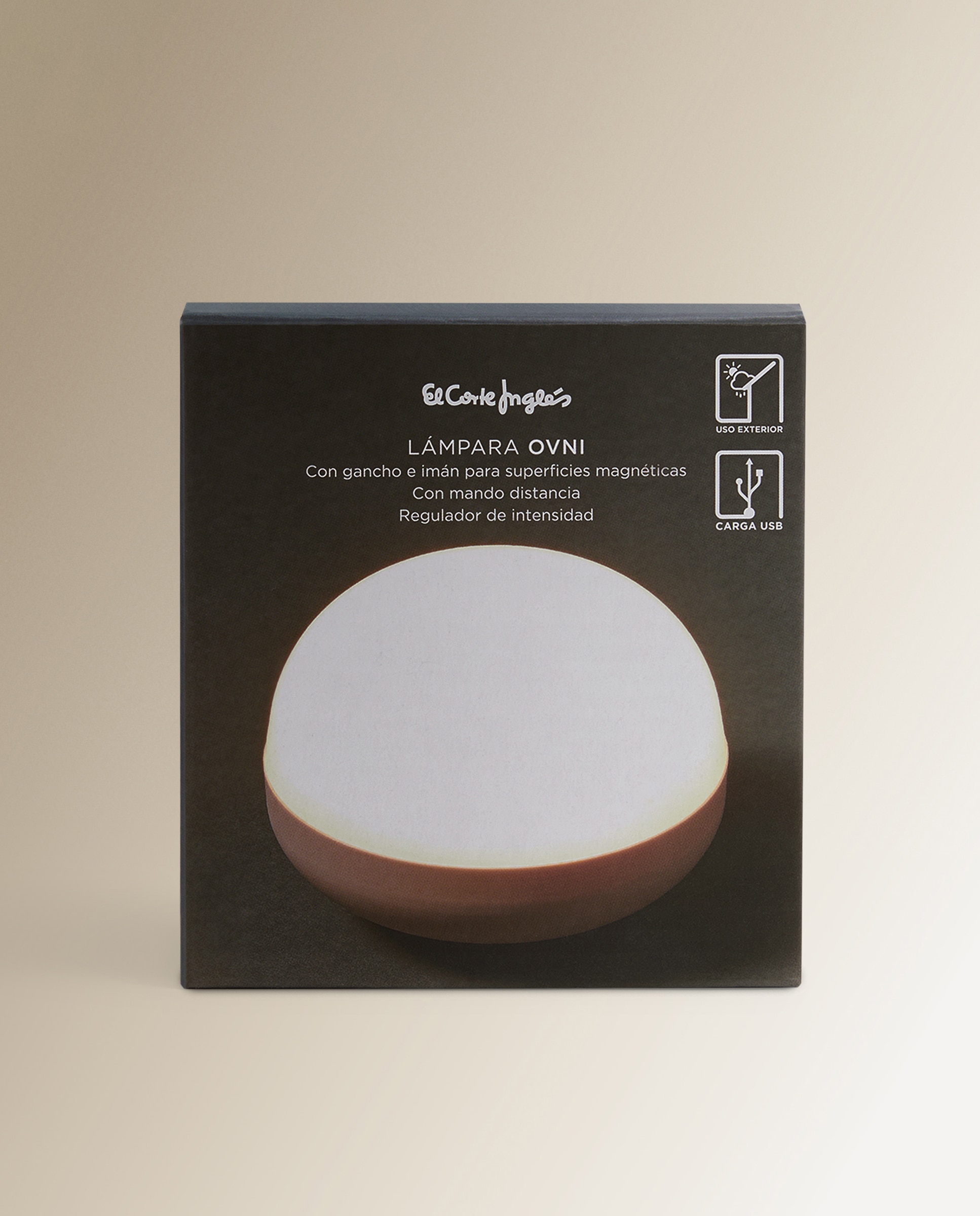 Lâmpada LED de Exterior Recarregável OVNI - Bege Bege-5