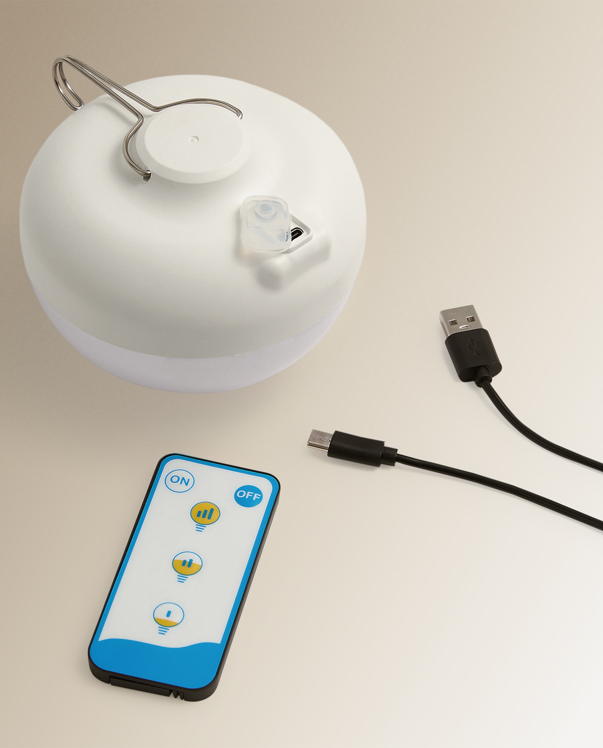 Lâmpada LED de Exterior Recarregável OVNI - Branco Branco-4