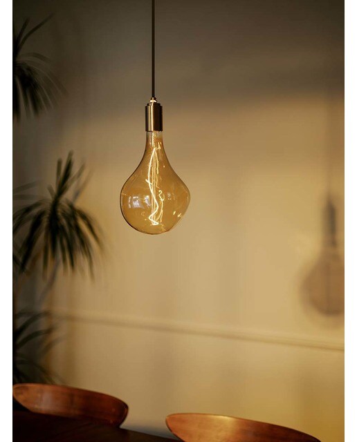 Candeeiro Pendente de Teto Ouro-6