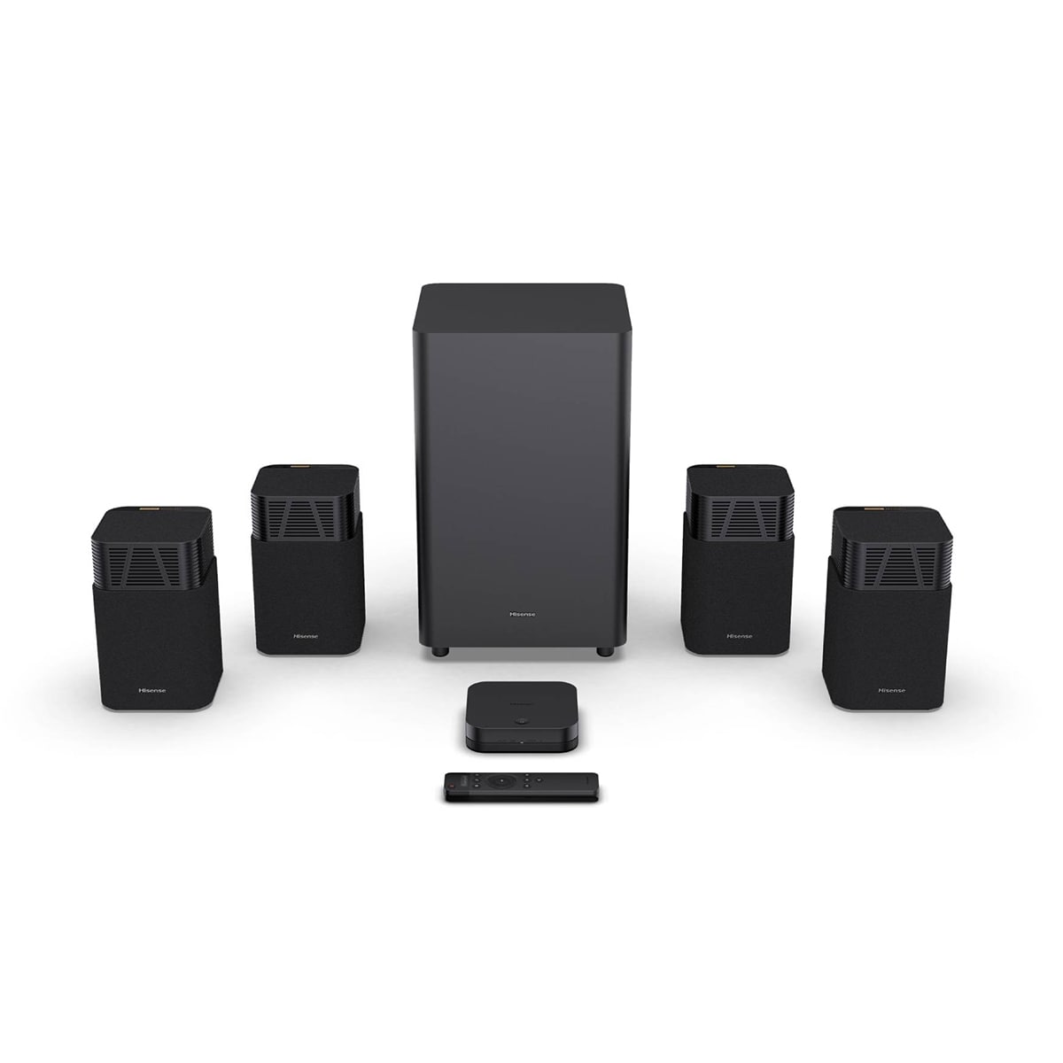 Sistema de cine en casa Hisense HT - Saturn 4.1.2, 13 altavoces, Subwoofer Negro-1