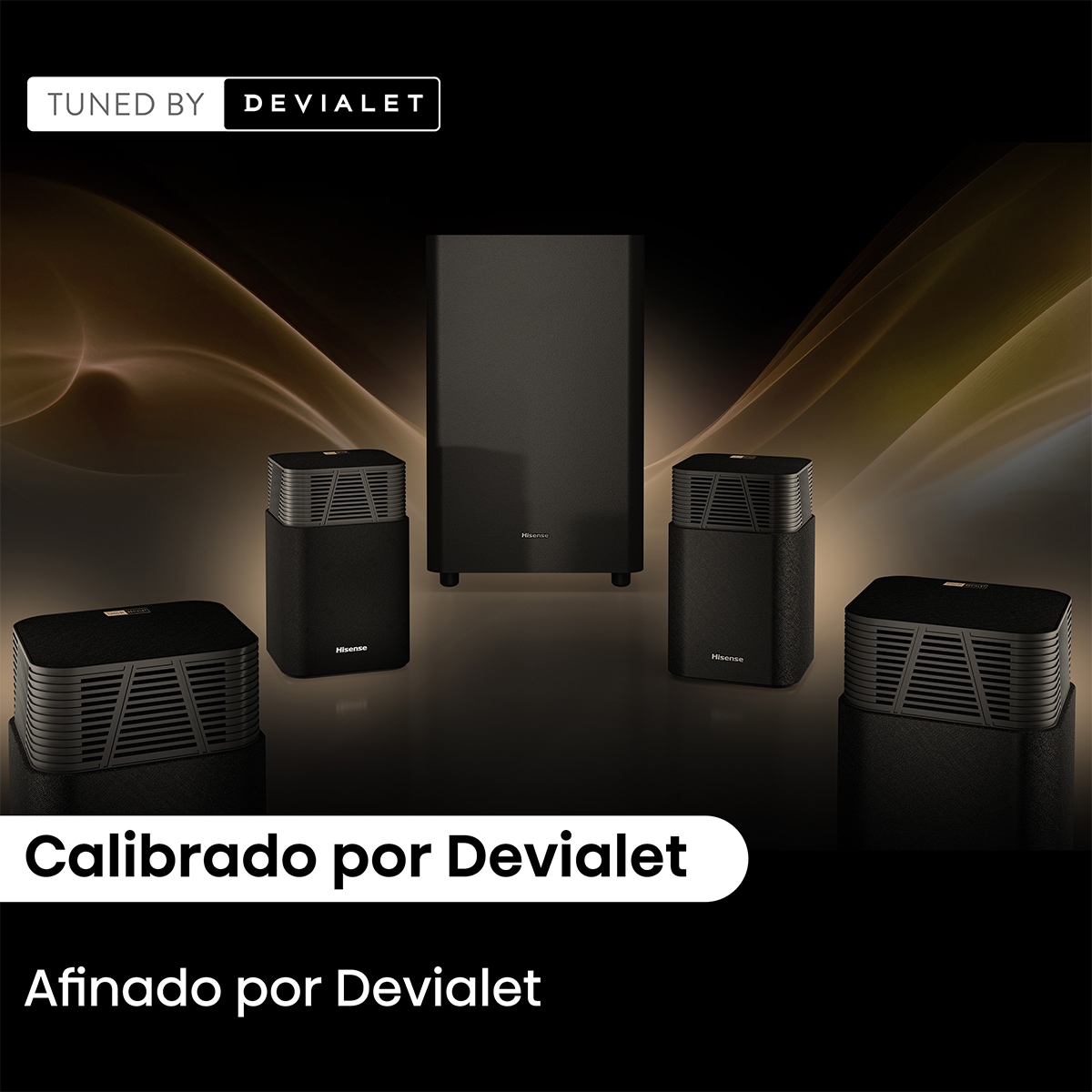 Sistema de cine en casa Hisense HT - Saturn 4.1.2, 13 altavoces, Subwoofer Negro-6