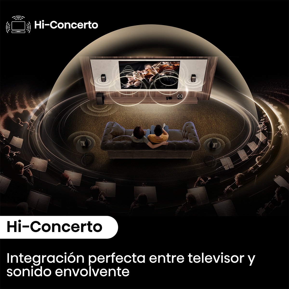 Sistema de cine en casa Hisense HT - Saturn 4.1.2, 13 altavoces, Subwoofer Negro-7