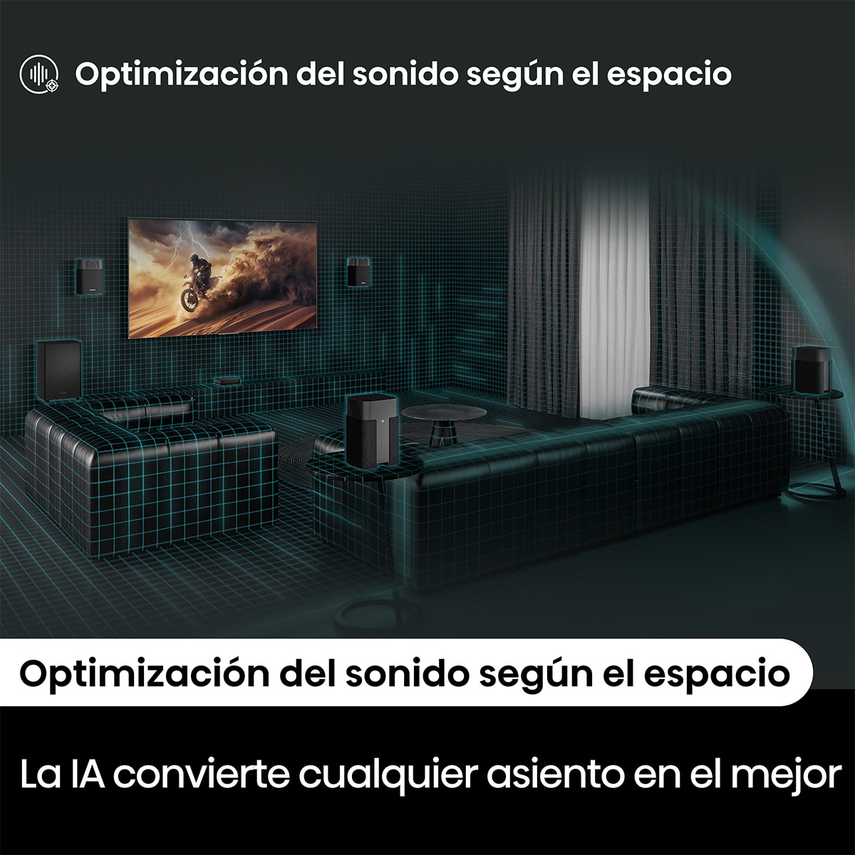 Sistema de Cinema em Casa Hisense HT-SATURN 4.1.2, 13 Colunas, Subwoofer Preto-9