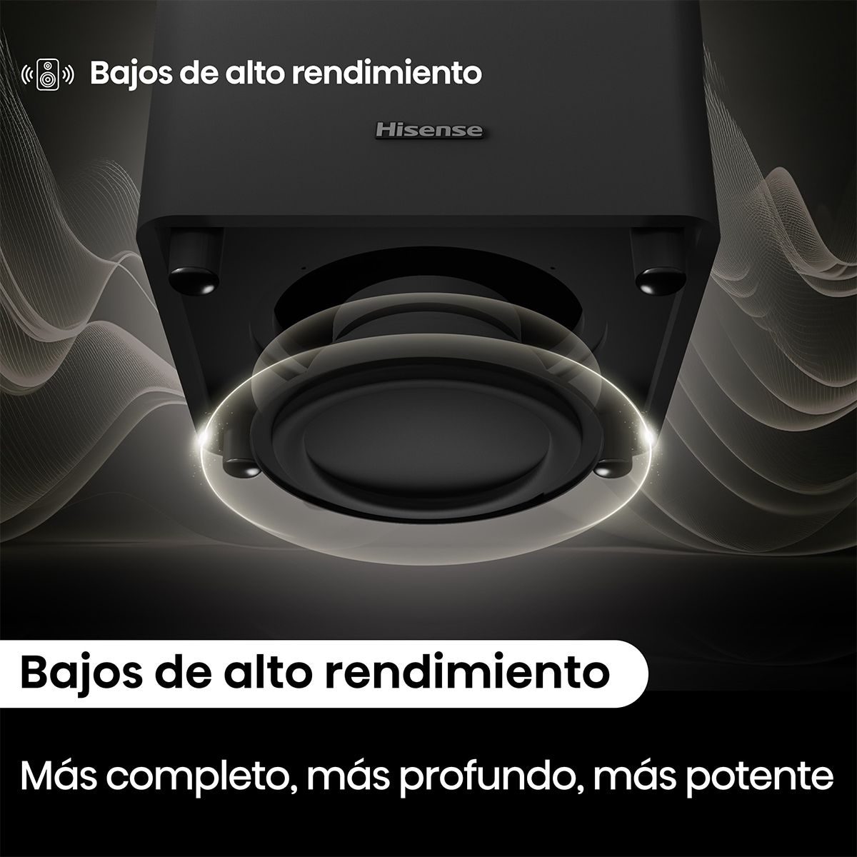 Sistema de cine en casa Hisense HT - Saturn 4.1.2, 13 altavoces, Subwoofer Negro-10