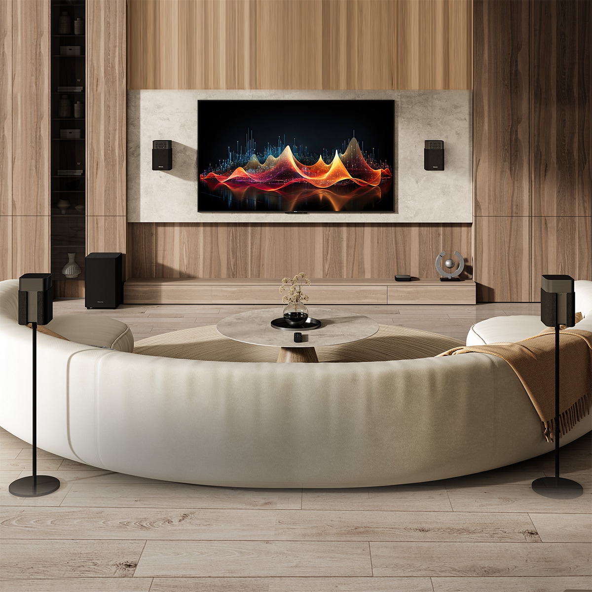 Sistema de cine en casa Hisense HT - Saturn 4.1.2, 13 altavoces, Subwoofer Negro-13