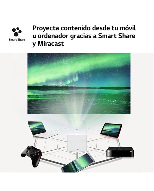 Imagen 4 de Proyector LG CineBeam HF65LSR Full HD, SmartTV webOS 4.0 de tiro corto hasta 100" - Blanco Blanco
